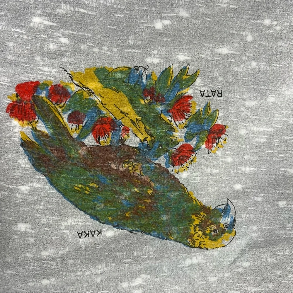 Vintage Dandy New Zealand Kiwi‎ Souvenir Scarf